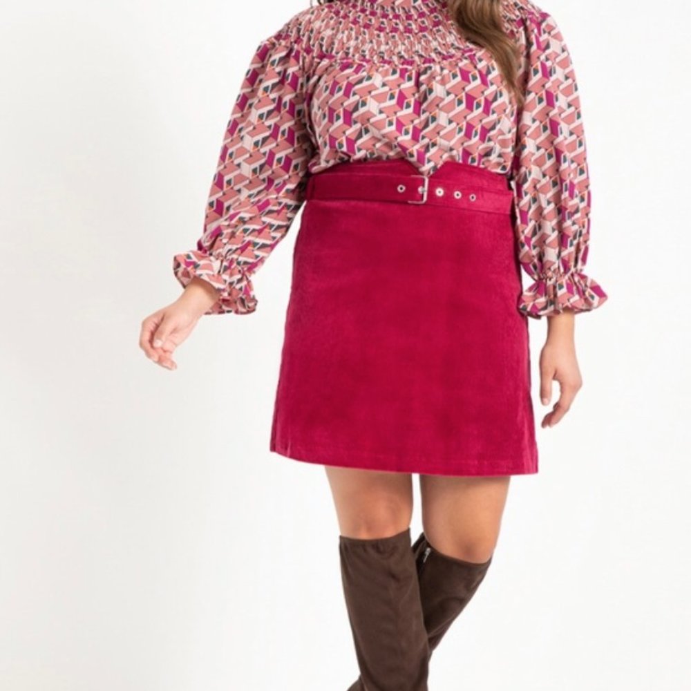 Eloquii Corduroy A-Line Skirt 18